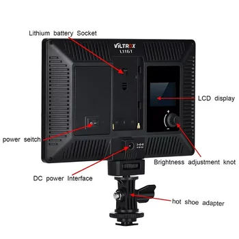 Viltrox L116T Super Slim Panel Film Shooting Studio LED Light Bi-color 3300-5600K CRI95 Dimmable Lighting detail image