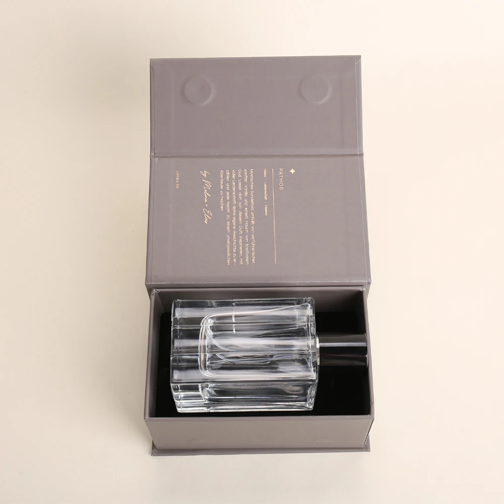 product custom magnetic cover gift boxes hot stamping printed embossed perfume storage bottle packaging rigid gift box for perfume-4