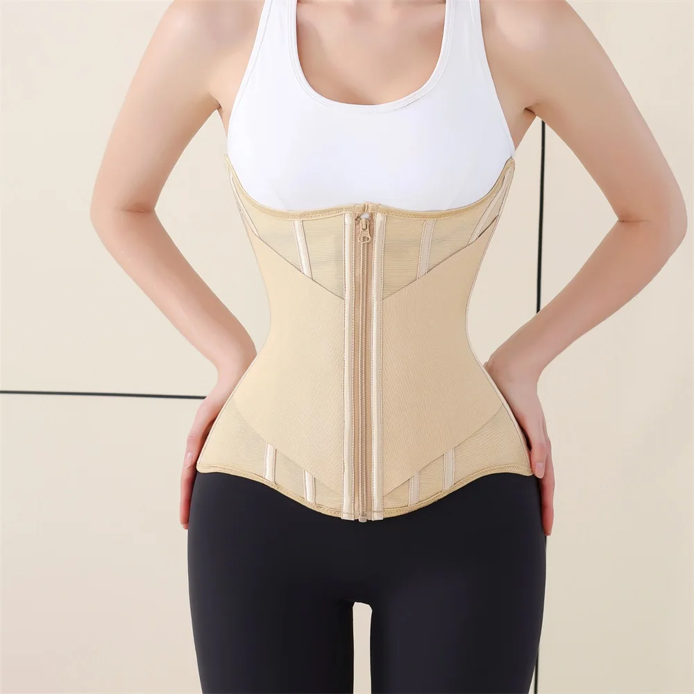 Zipper Waist Cincher Trimmer Wrap Girdle Full Body Corset Waist Trainer Shapewear Trimmer Shaping Tummy Control Shaper for Women details