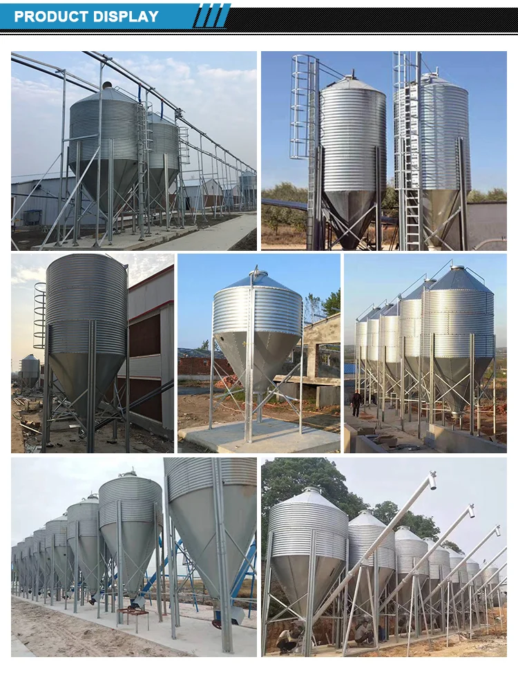 Galvanized Feed Storage Bins Pig Farm Equipment Grain Silos Feed Bin 10