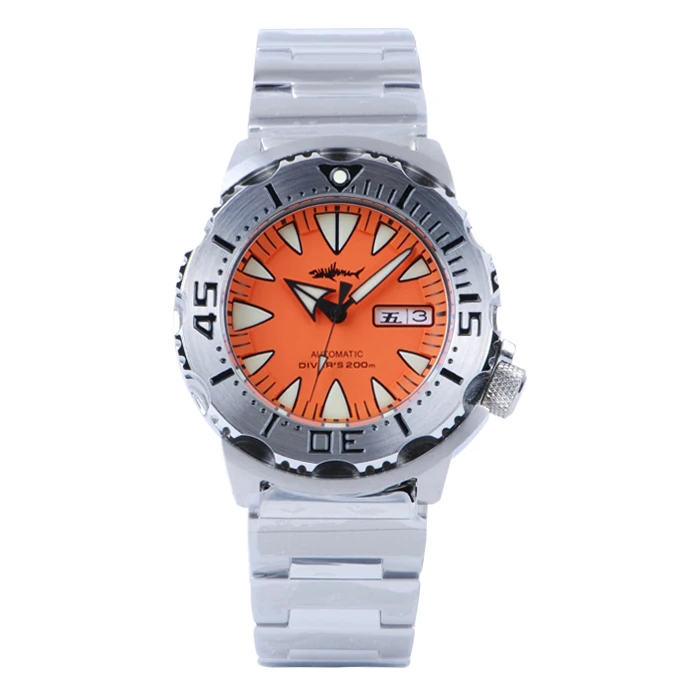 Factory Price!Free Fedex Ship HEIMDALLR Monster Sapphire 20atm Automatic Stainless Steel Sport Big Diver Dive Man Watch for Sale