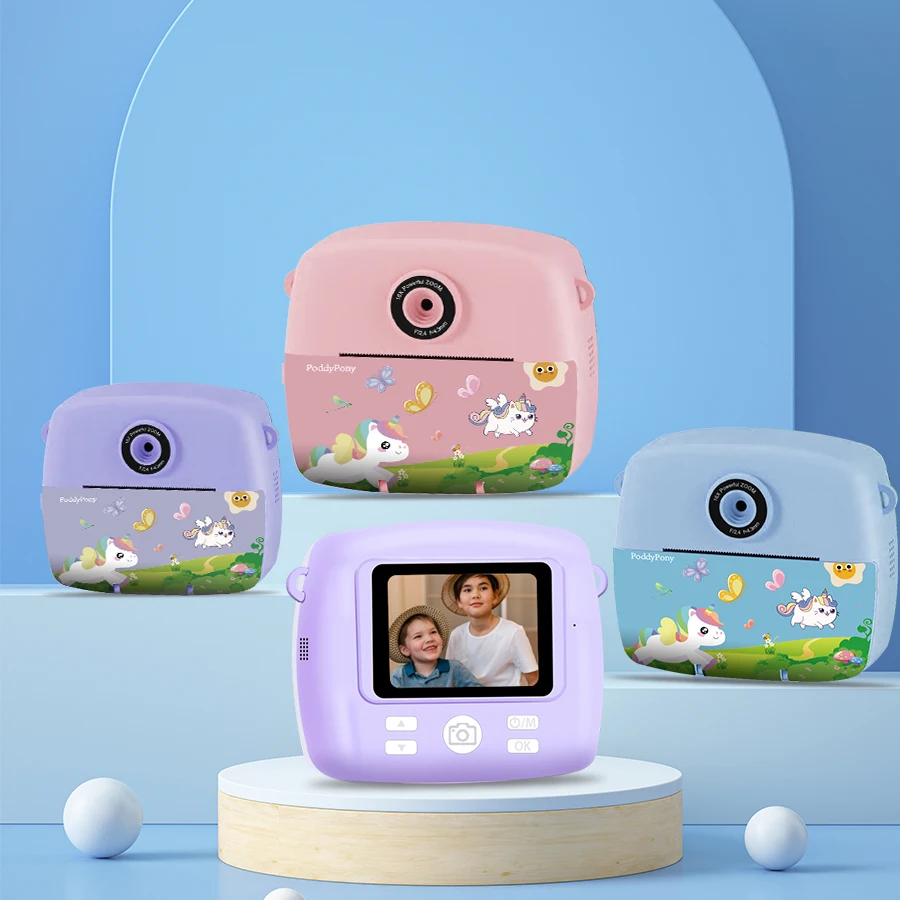Poddypony Instant Print Kids Camera 1080P Digital Fun
