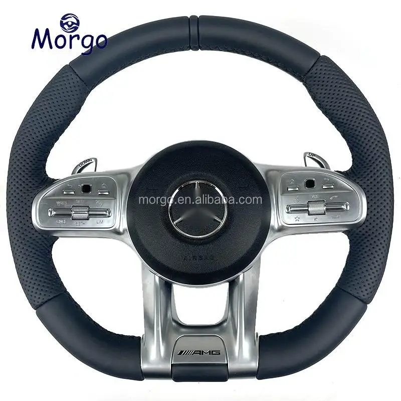Original Leather Amg Steering Wheel For Mercedes Benz Steering Wheel Amg W205 C63 W213 E63 G63