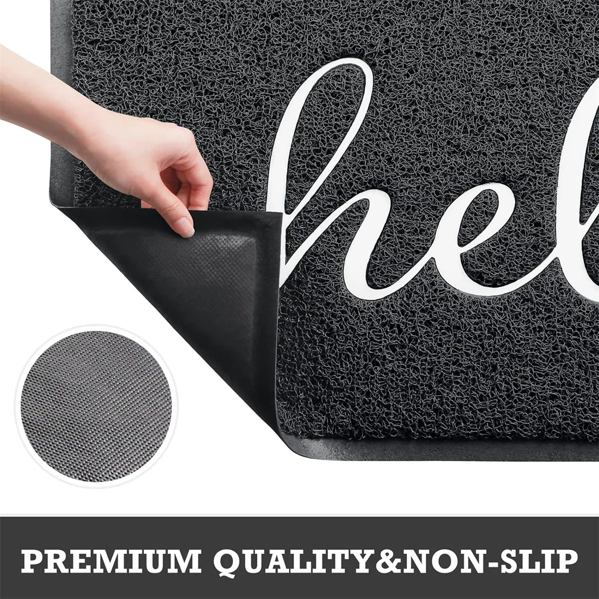 PVC Custom Coil Welcome Doormat Customized Design Red Front Door Mat Entry Washable Carpet for Convenience Store