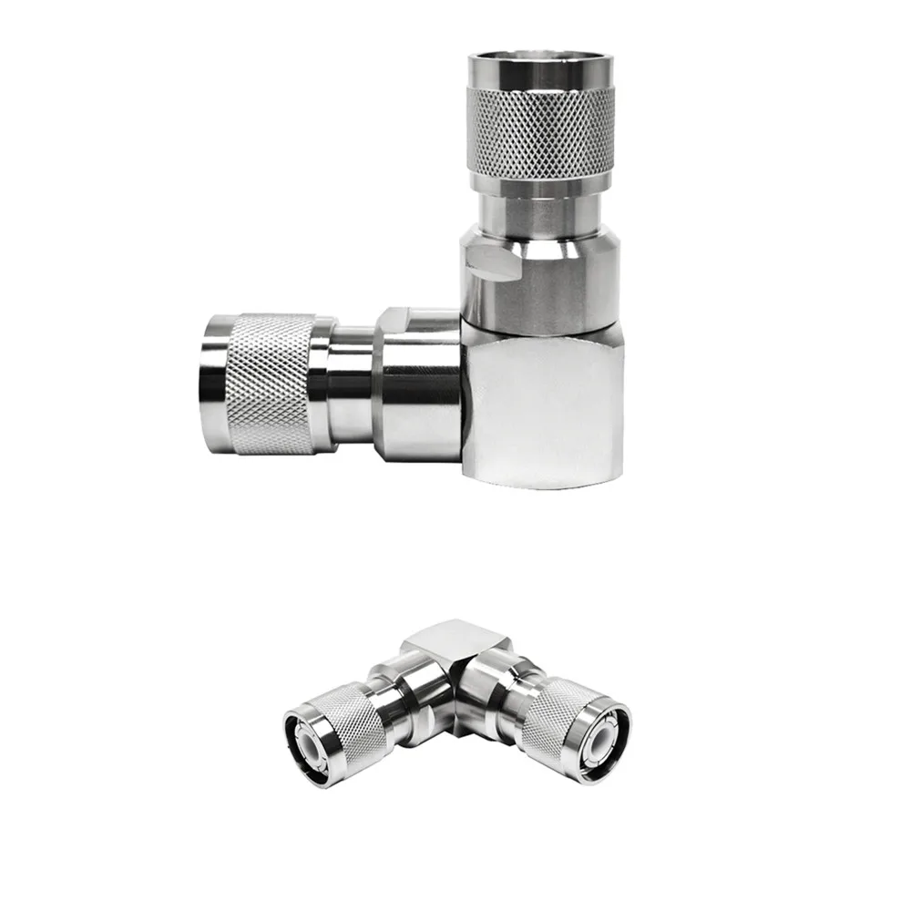 HN Male Plug Macho 90 Degree Connector to HN Male Plug Macho Right Angle Coaxial Brass Rf Adaptor