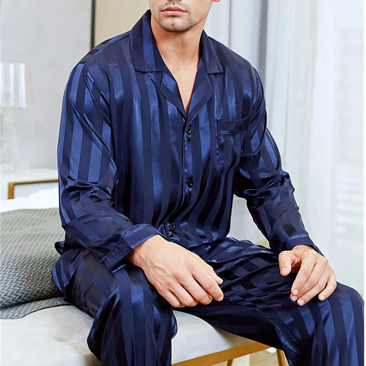 hot sale luxury pajamas men two piece Alibaba