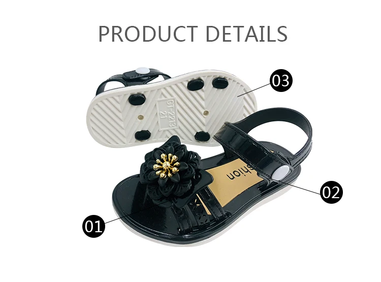 Outdoor summer children sandels black kids 8 yr old flat shoes sandals for girls stylish pair 1