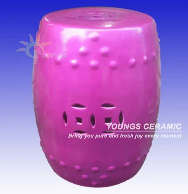 hot pink garden stool