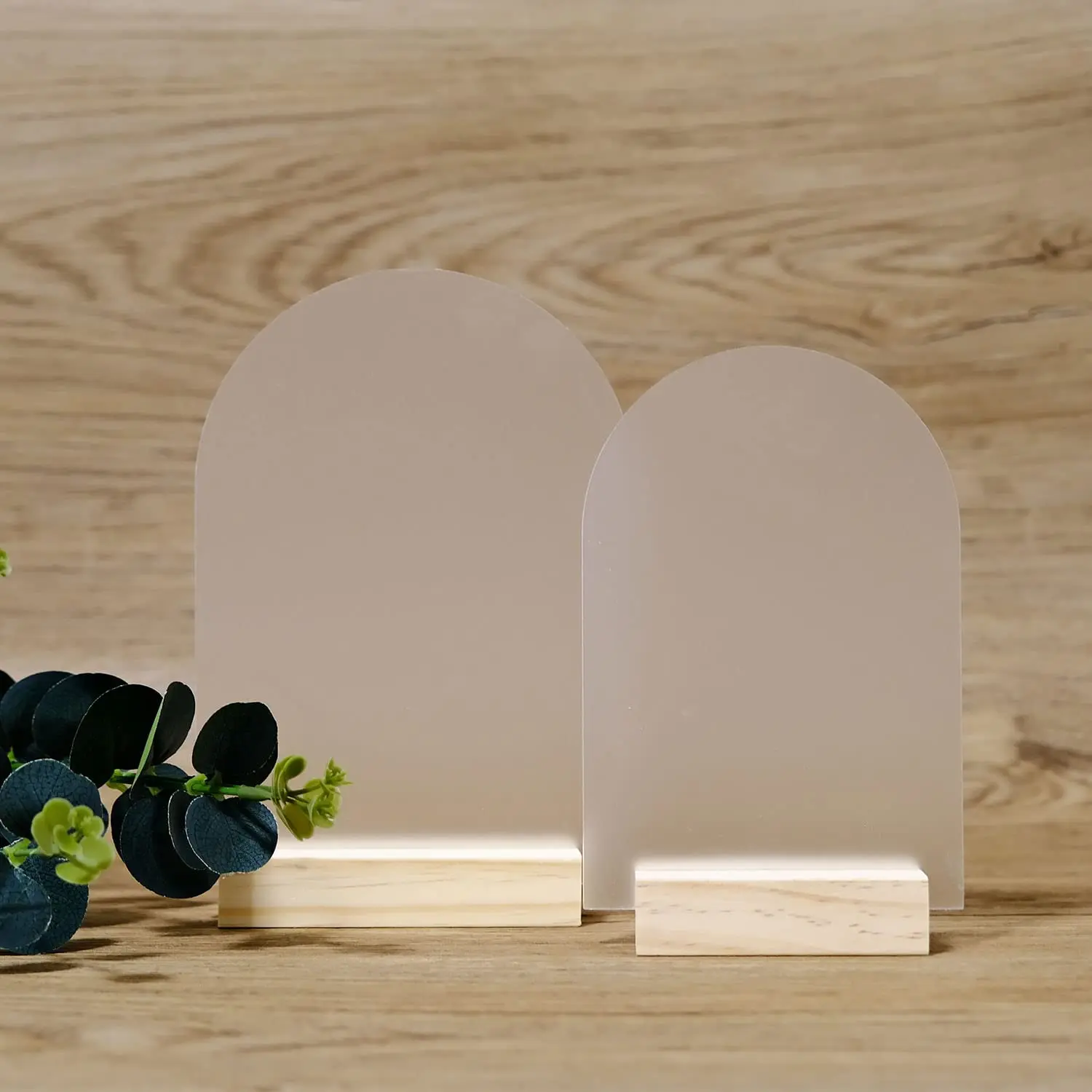 Lot De 10 Panneaux D'Arche En Acrylique Givré 12,7 X 17,8 Cm Avec Support - Numéros Table Mariage