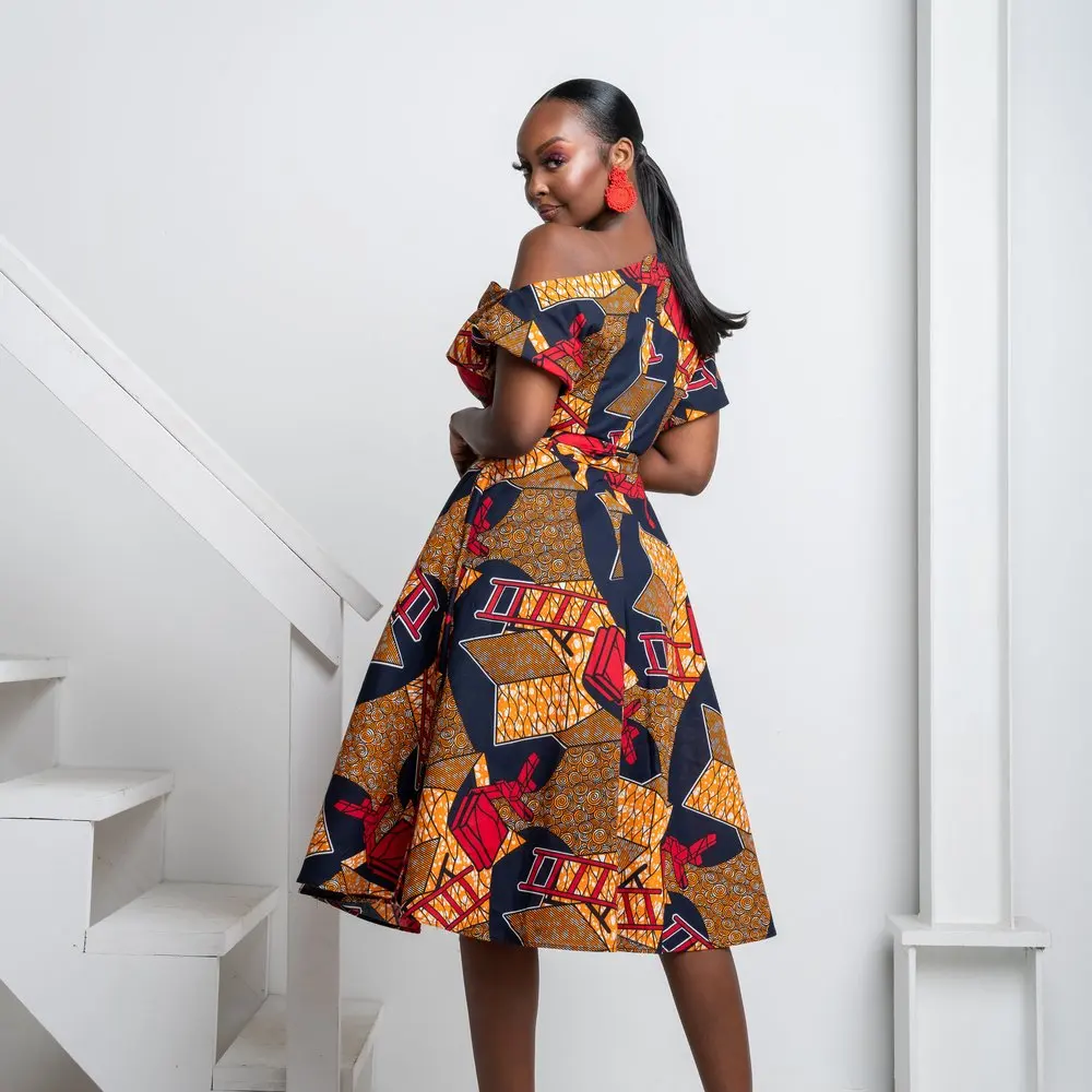 african print one shoulder dresses Trendy African Inspired One Shoulder Shift Dresses at Affordable Prices