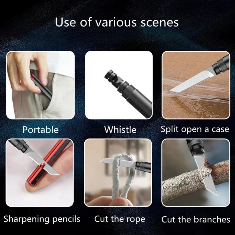 Aluminium Knife Taiwan Craft Tool Premium Aluminum Handle Art Craft Hobby Knife With 5 Pcs Blade Cutter Engraving High-carbon Steel Tool