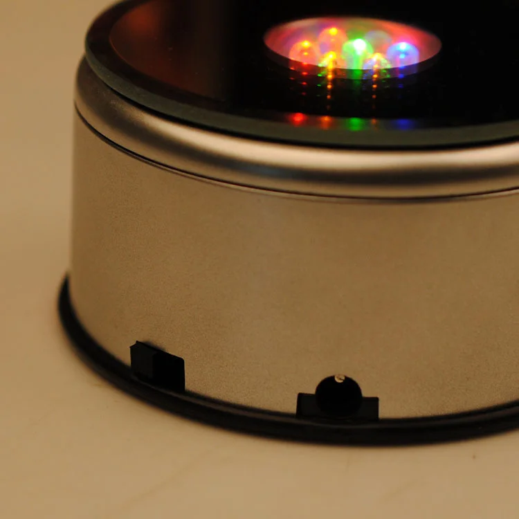 360 Degree Miniature Led Display Stand Rotating Display Rack Watch Jewelry Phone Electric Showcase Turntable for Product Display