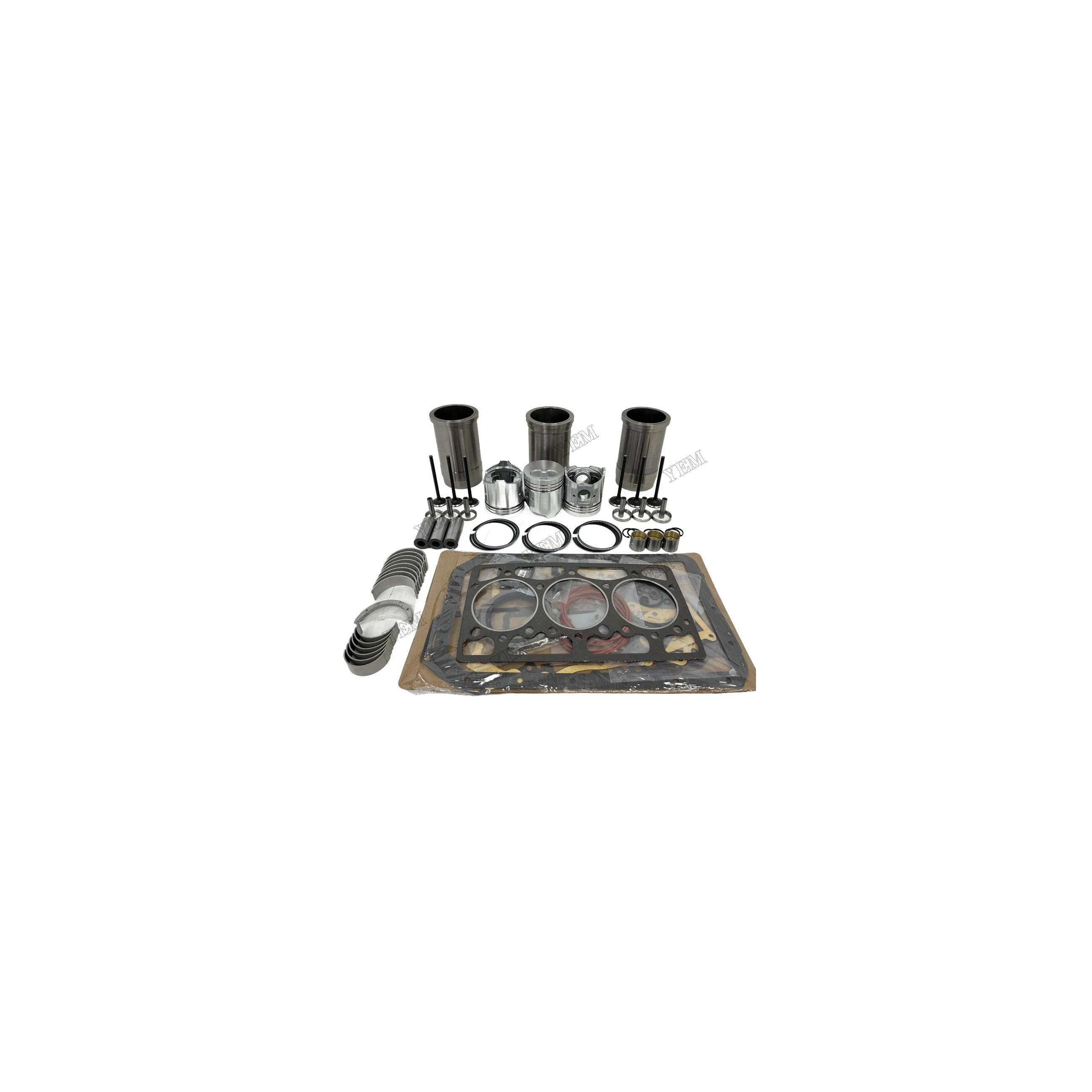 For Komatsu 3D94 Rebuild Overhaul Repair Kit With Valves Engine Bearings Liner Piston Rings Full Gasket Kit Engine Parts