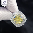 Ring Diamond Engagement Rings Ringsrings Yadis Yellow Moissanite Ring Jewelry Cushion New Style Moissanite Jewelry Diamond Engagement Rings