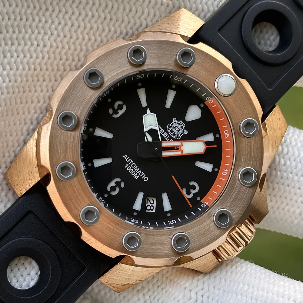 STEELDIVE SD1948S Bronze Diver Watch, 1000M Waterproof, Japan NH35