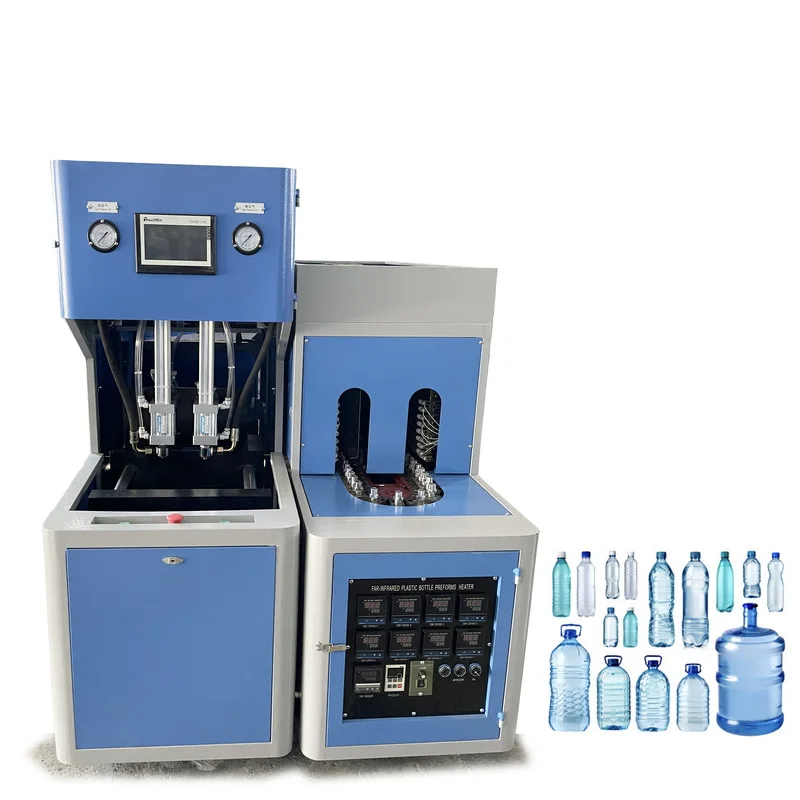 Semi-Automatic PET Plastic Bottle Stretch Blowing Making Machine Maliit na Negosyo Idea