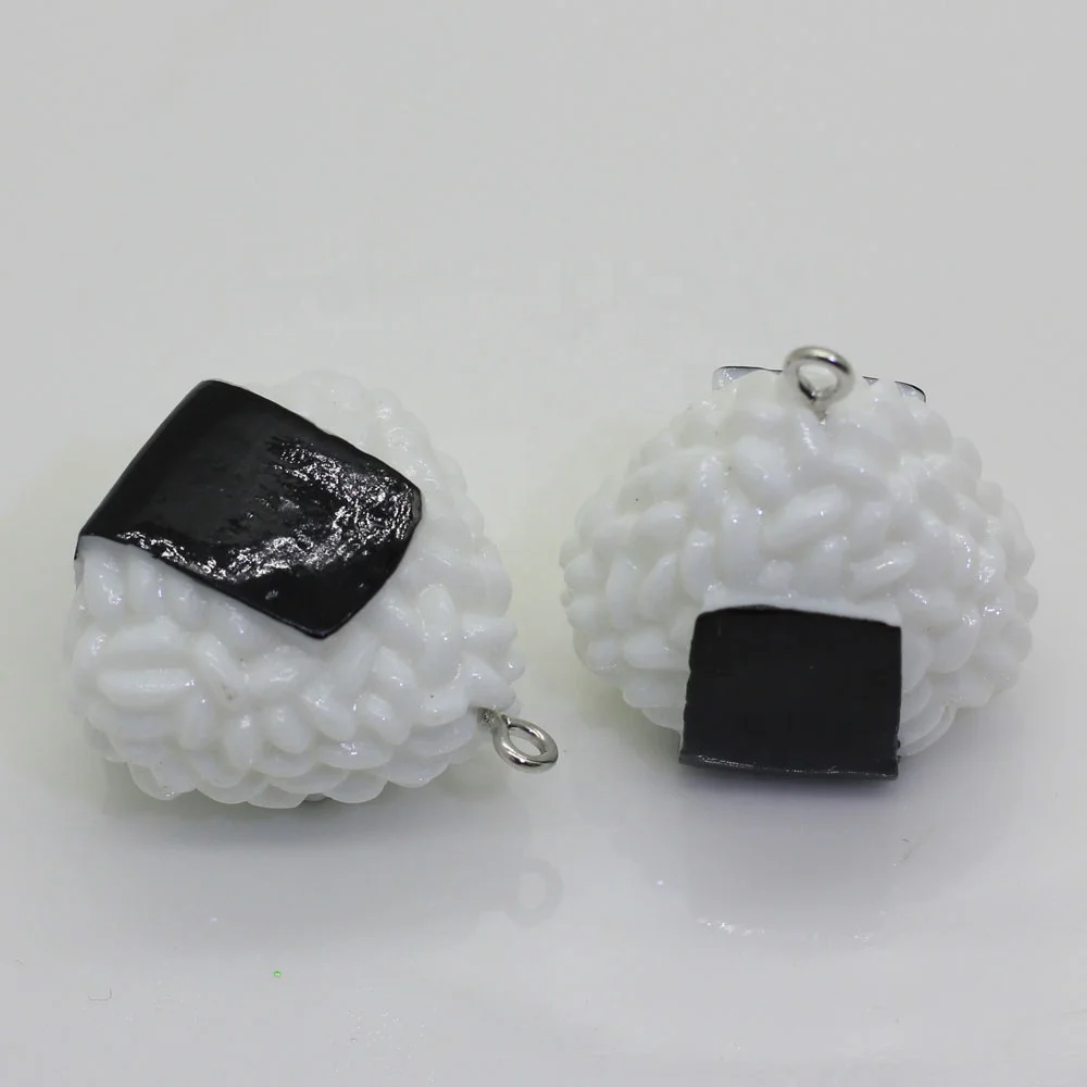 Wholesale Simulation Japanese sushi roll resin jewelry accessories