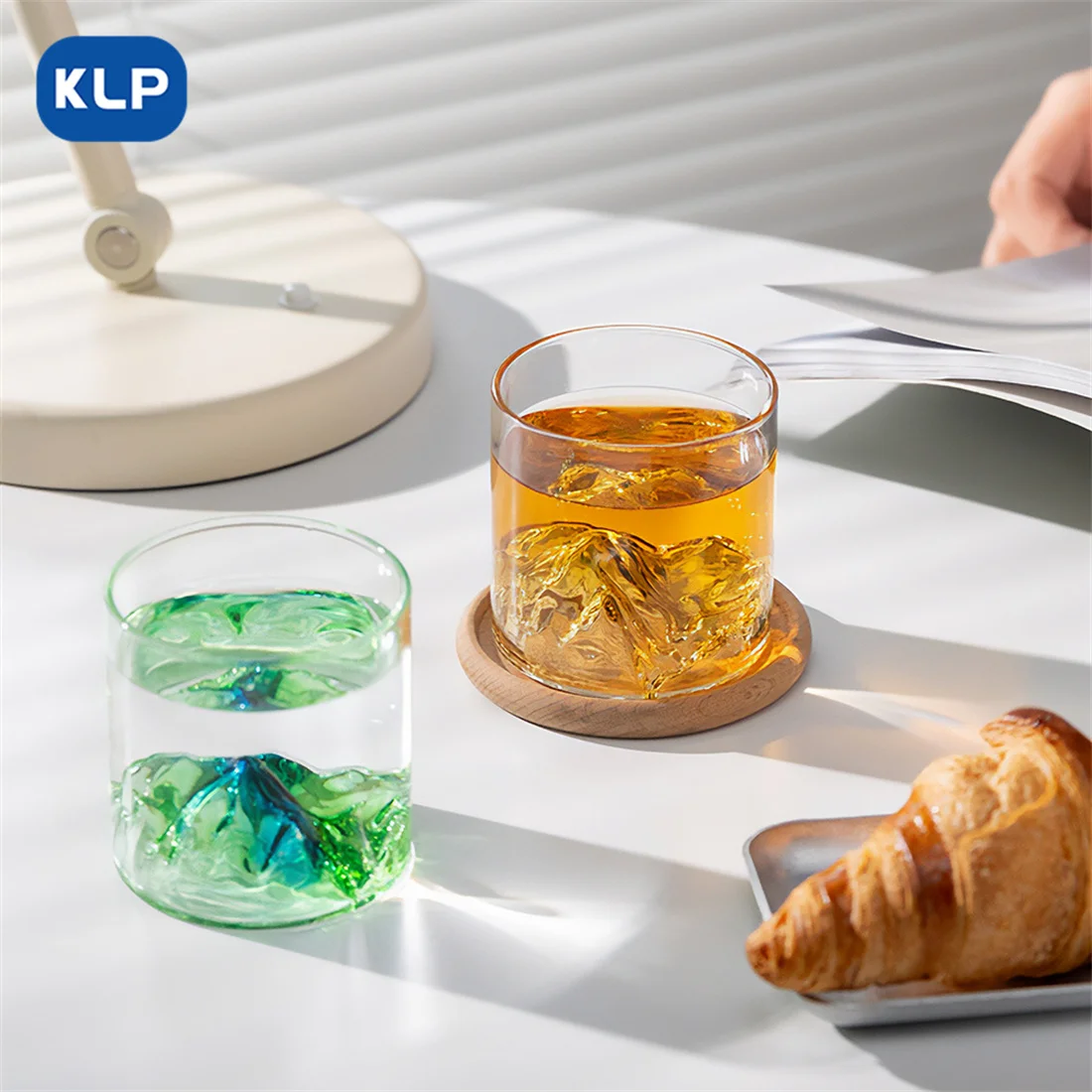 KLP Japanese Style Thin Glass Drinking Glass Juice Mug Iceberg Whisky Mug