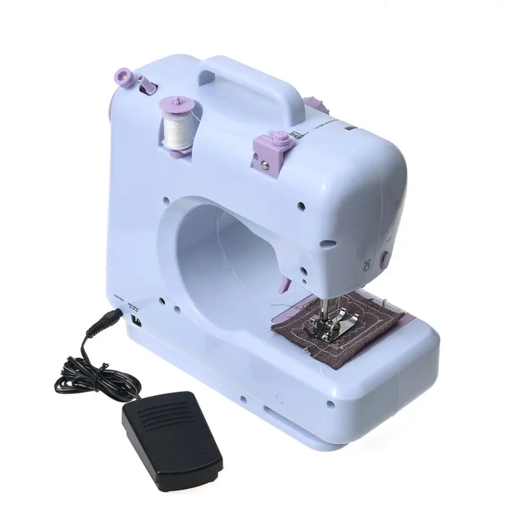 Mini machine à coudre réglable à 2 vitesses de double fil portable