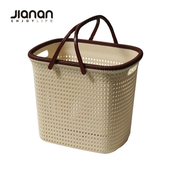  JiatuA Plastic Storage Basket with Handle Portable