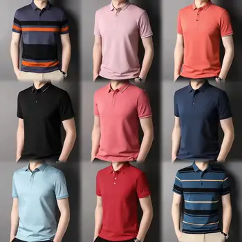 Teenagers Europe and the United States new high-quality top men's polo shirt plus size men's T-shirt wholesale