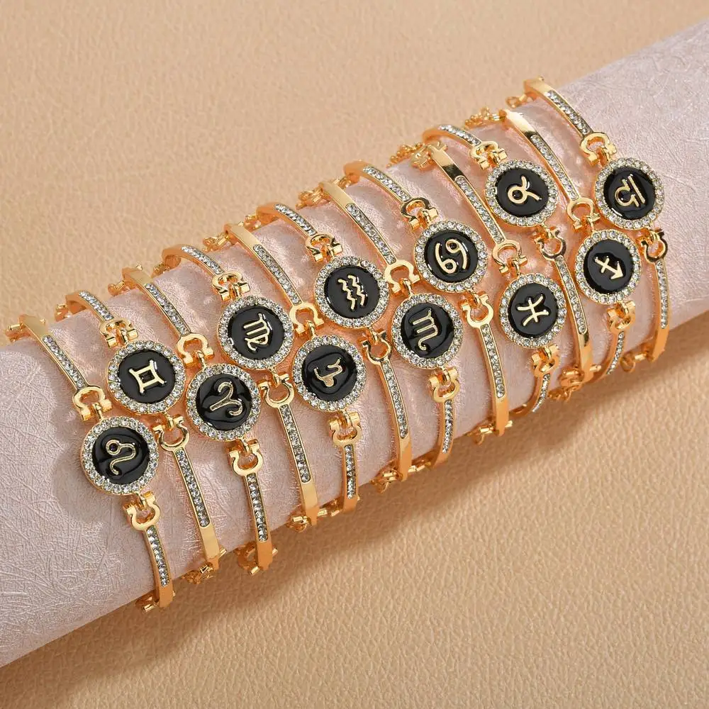 Zodiac Charm Crystal Bracelets