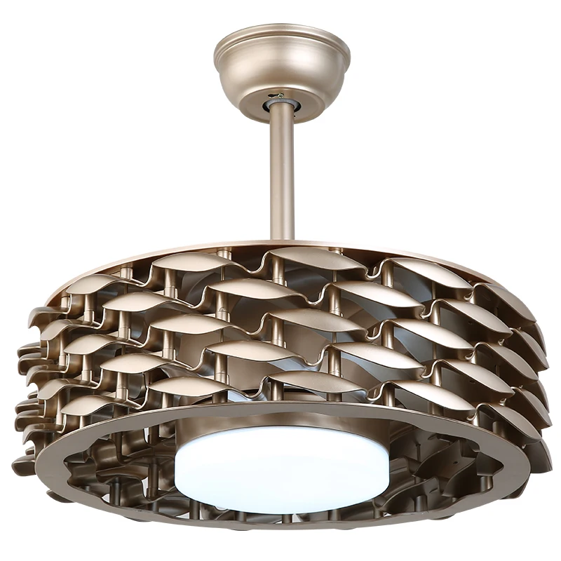 Bladeless 6 Speed DC Ceiling Fan Light Without Blade Led Ceiling Fan Chandelier Remote Control Led Ceiling Light with Fan