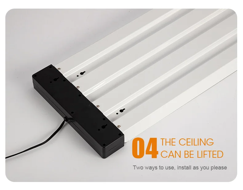 Industrial LED Shop Light, 4 FT, Linkable Integrated T8 Fixture Surface + Suspension Mount, Pull Chain, Garage Light