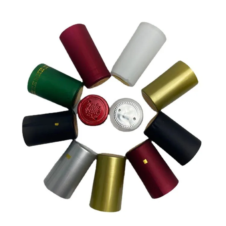 Custom Pvc Plastic Heat Shrink Capsules Lid White Matte Black ...