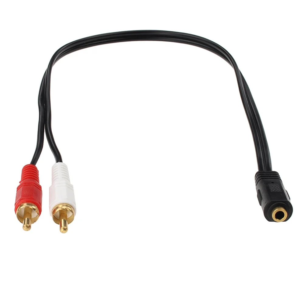 Jack Femmina Audio Stereo Universale Da 3.5mm A 2 Prese Maschio RCA Per Cuffie Cavo Adattatore 3.5 Y - Foto 4