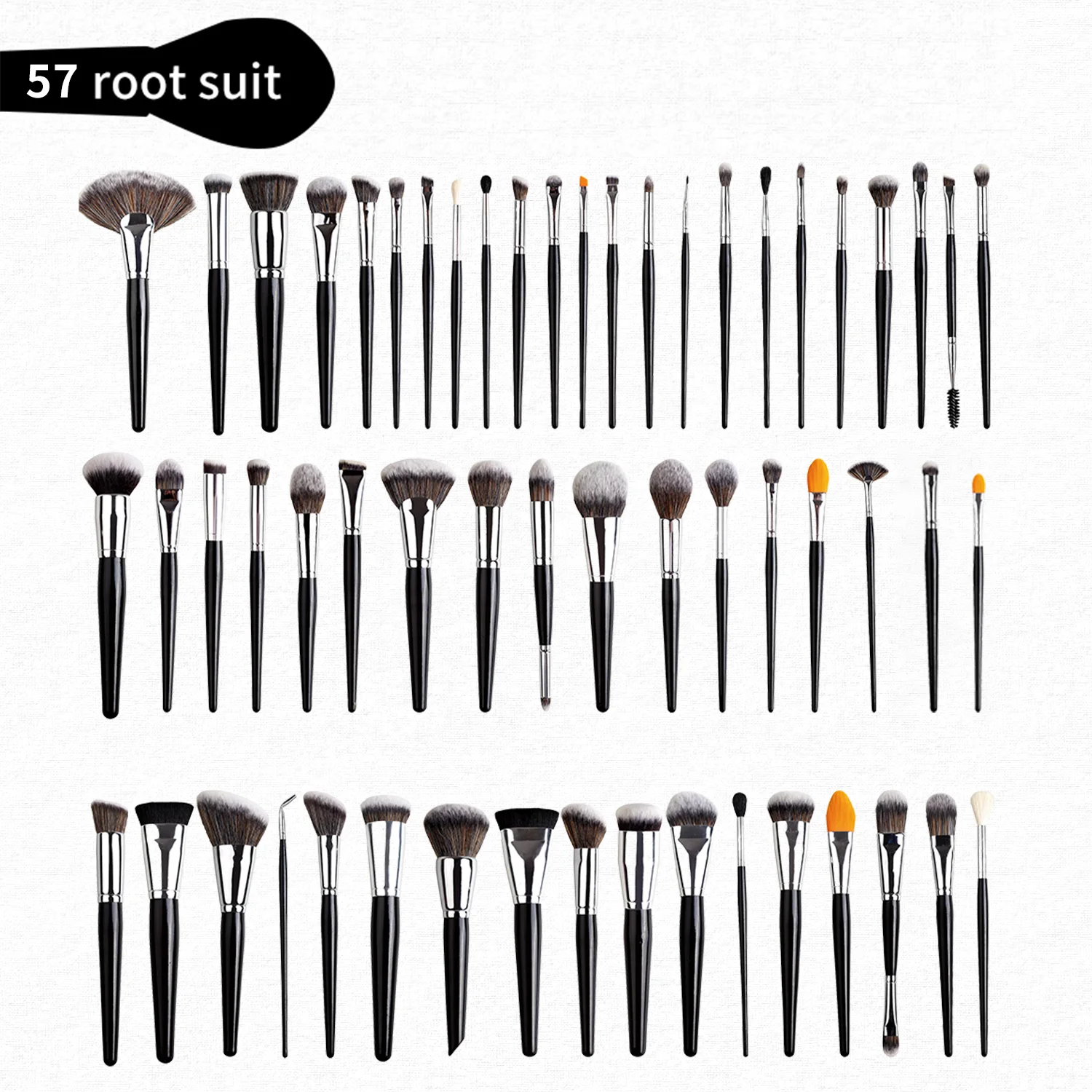 Yrx A032 High Quality Make Up Brushes 57pcs Soft Synthetic Private