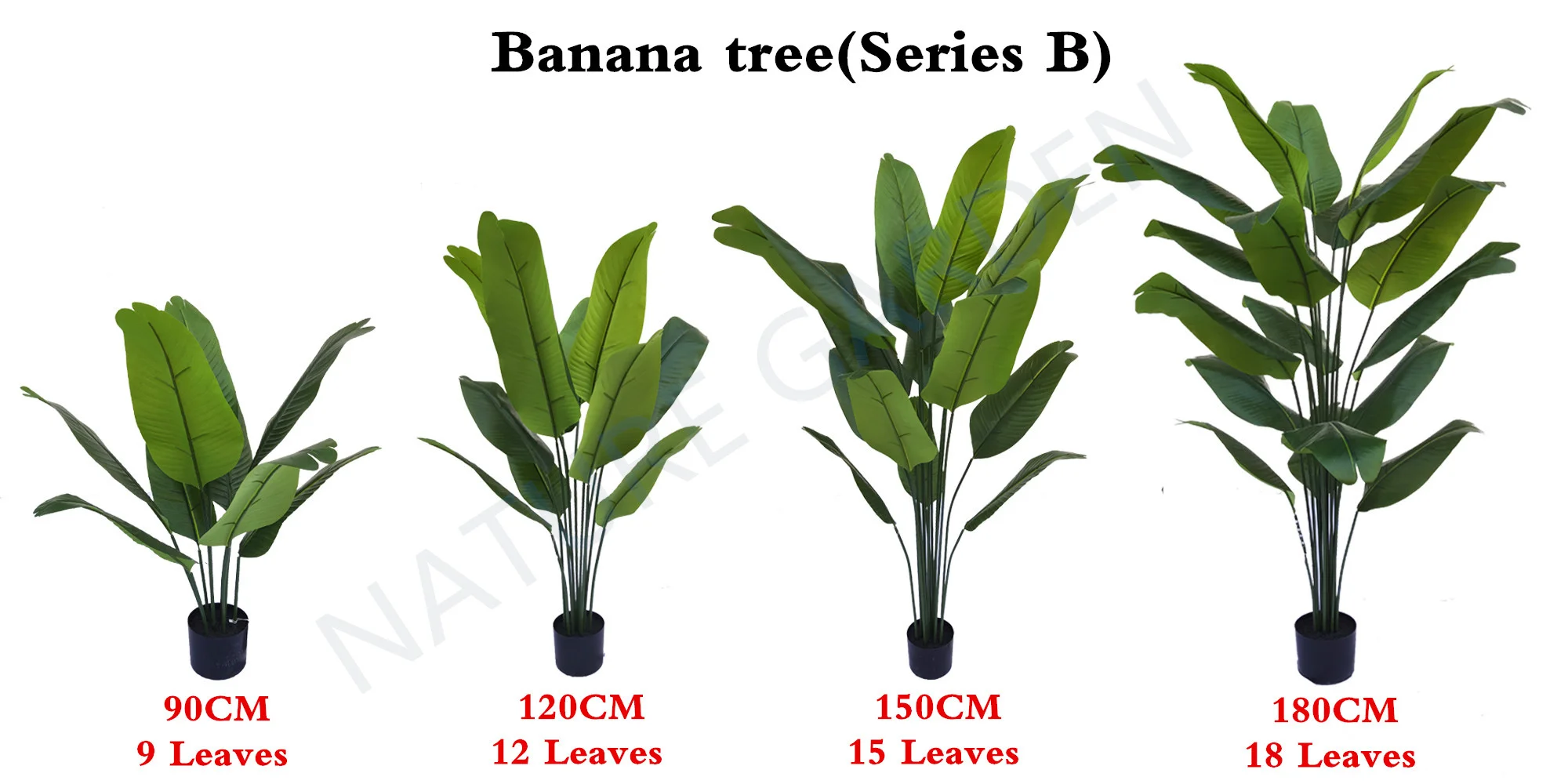 Realistic Fake Banana Tree For Sale Real Touch Green Leaves Trees