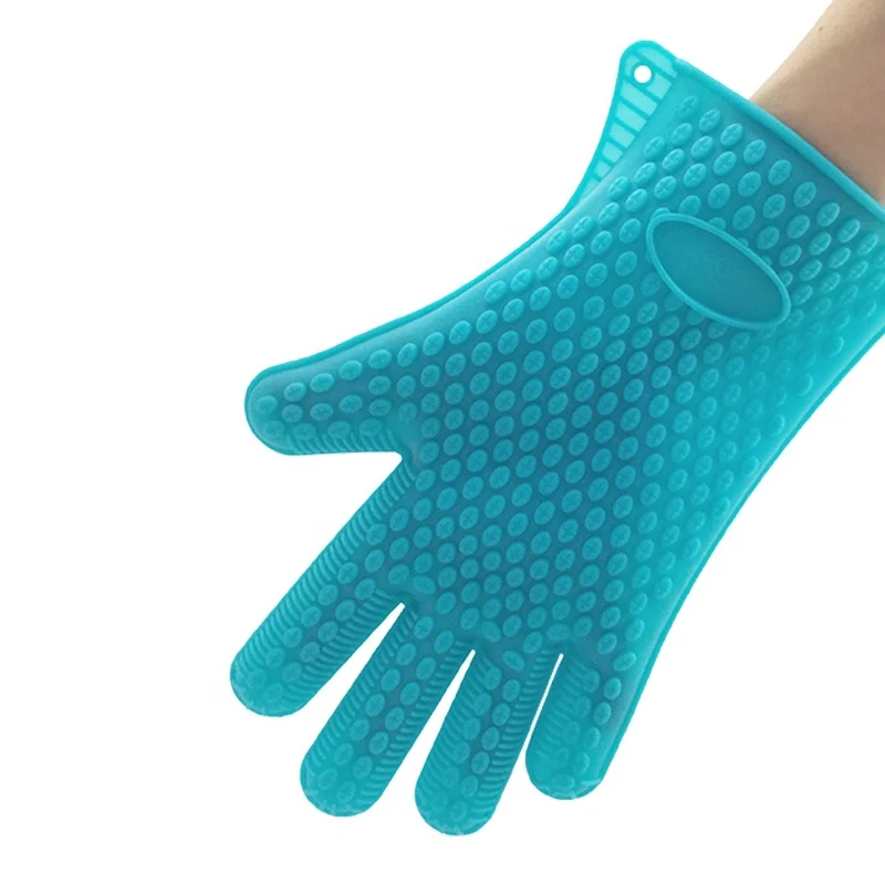 Heat Resistant Double Silicone Oven Glove Professional Grill Plastic