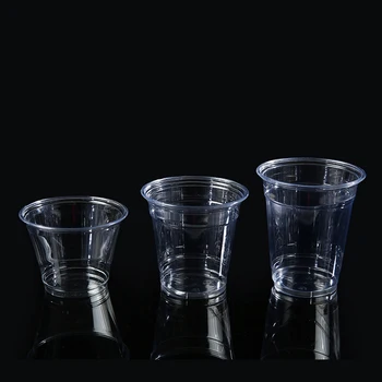 89mm98mm Caliber Disposable PET Plastic Cup with Customizable Logo, Suitable for Coffee Shop Milk Tea Shop Takeaway