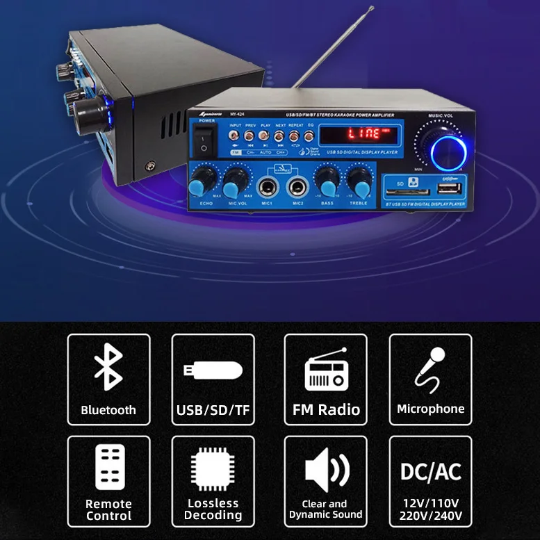 4CH Bluetooth Car Amplifier V12 4Channel Fullrange Prices 20W IC Mini Audio Stereo China Manufacturer Car Amplifiers 4 Canales
