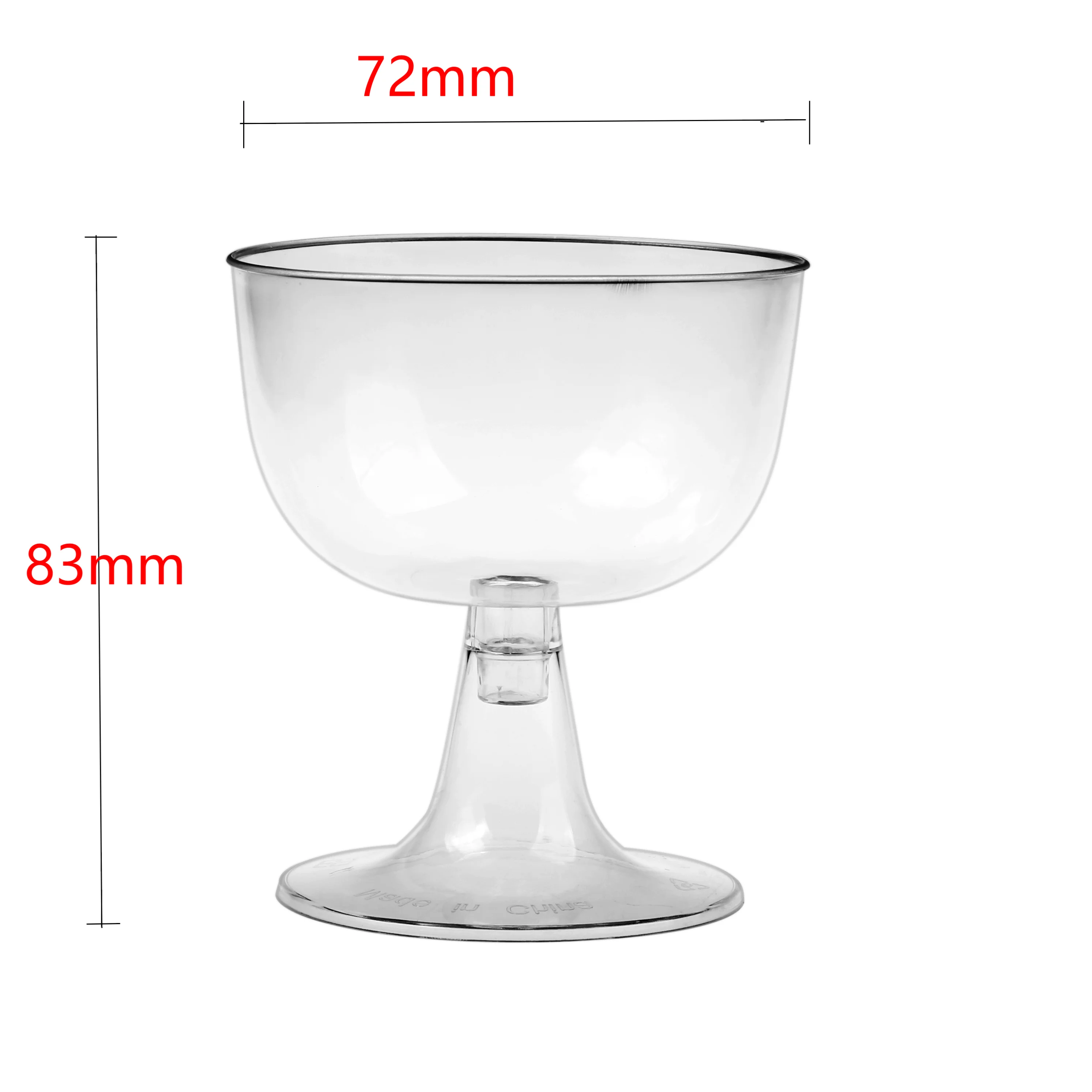 Dessert Cups Glass Mini 3 Oz Round Set Of 25 Clear Plastic Cups Wine