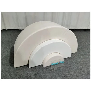 White Color Available All Foam Material Children Indoor Playful Rainbow Arch Climber