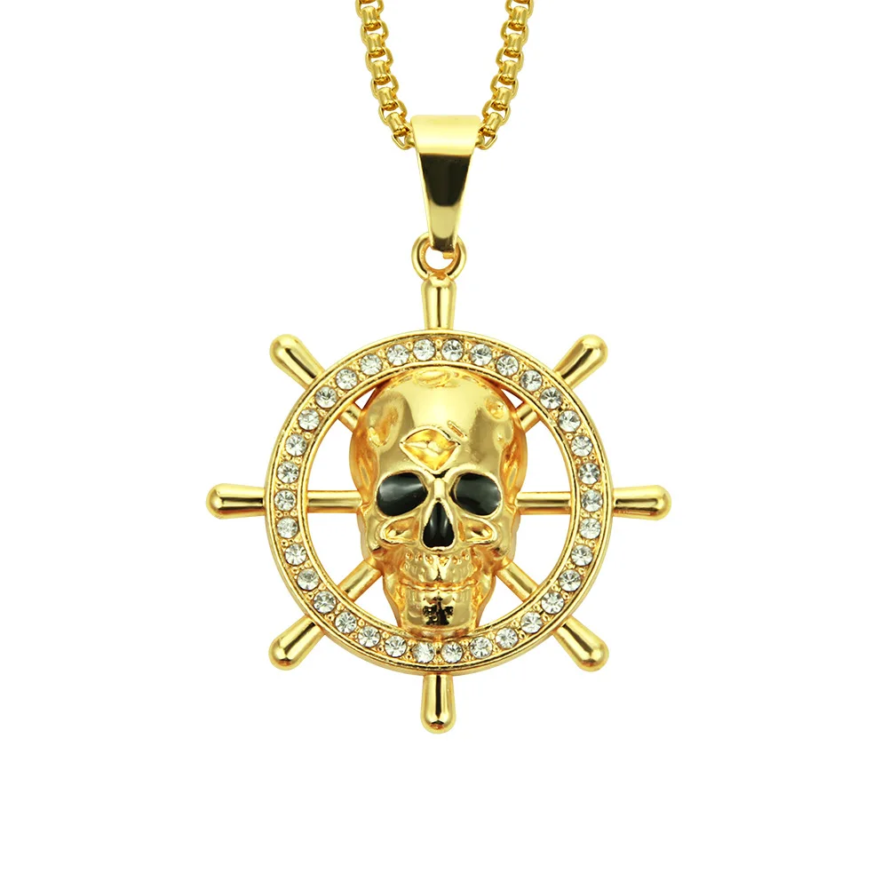 Cute Simple Skeleton Rudder Charm Solid 