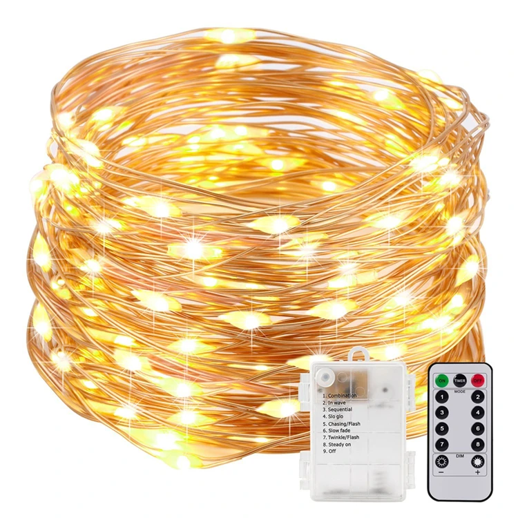 LED Copper Wire String Light Indoor/Outdoor Micro Mini Fairy Christmas Holiday Festival Decorative Product Holiday Lighting
