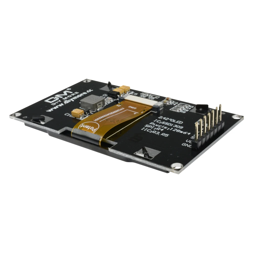 Tzt 2.4 2.42 polegada 128x64 oled módulo de exibição lcd ssd1309 12864