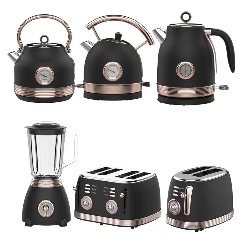 Retro Toaster and Retro Kettle Set Breakfast Set Sandwich Maker and Kettle