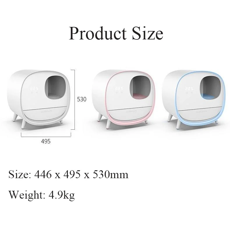 Auto Cat Litter Box Robot Machinery Large Electronic Smart Cat Toilet