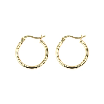 Women Earrings Jewelry Rhodium Plated Gold Plated 925 Sterling Silver big Hoop E1806