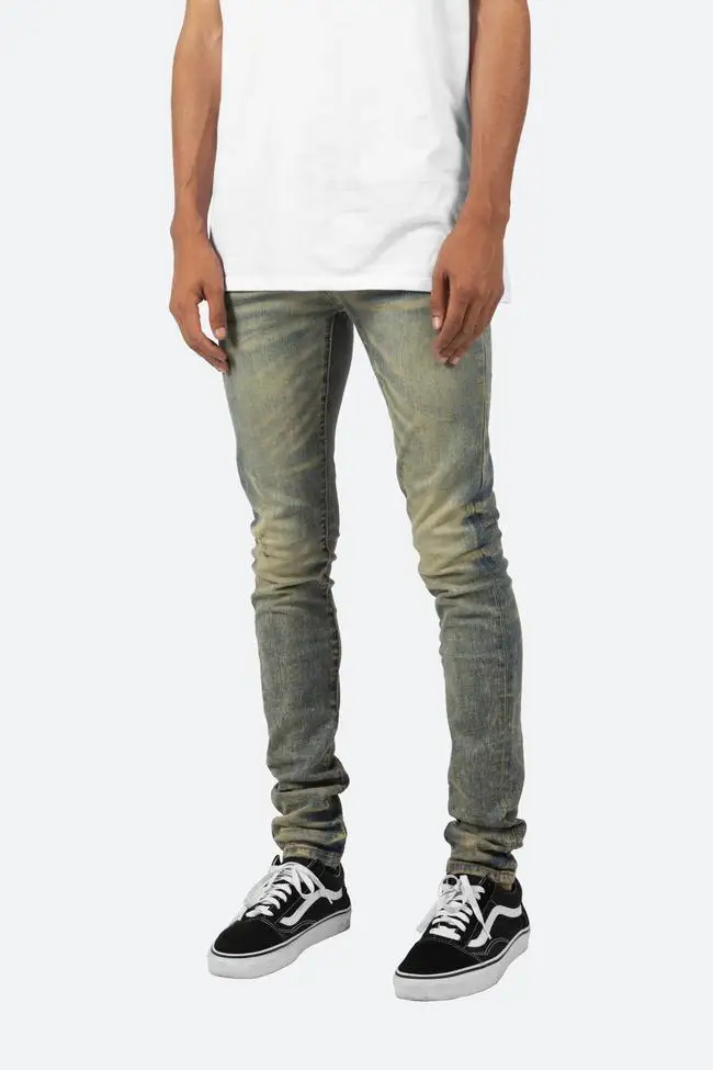 Stretchy Stack Denim Skinny Jeans Men 