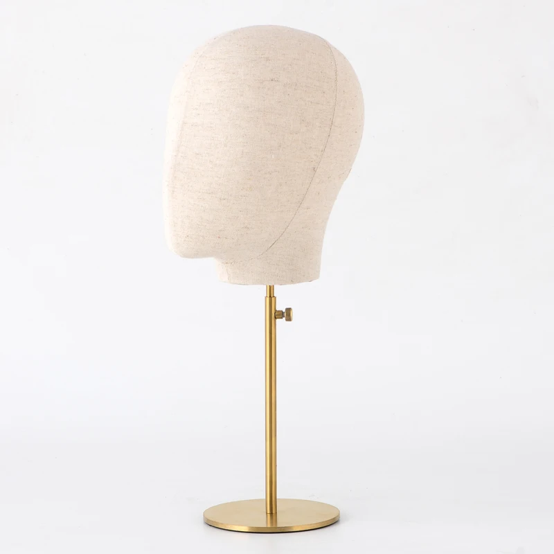Tabletop Wig Display Linen Mannequin Head Hat Display