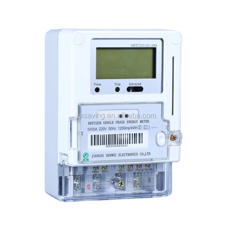 Remote Connection Lora Communication Single Phase Cost Control Pluggable Smart Energy Meter
