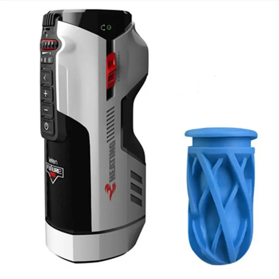 BlueRabbit Male Masturbation Cup Sex Masturbator for Men Automatic Rotation Telescopic Heating With Voice Vagina Vibrator-888087