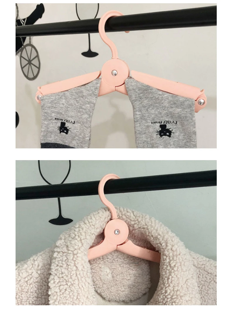 Portable Travel Folding Plastic Clothes Hanger Oem Simple Design