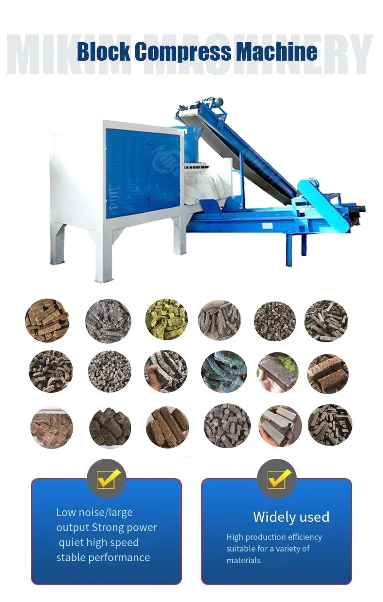 Plastic Bag Pressing Machine Rdf Waste Plastic Straw Hay Briquette