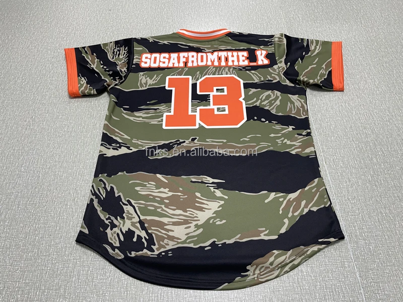 Cheap Sublimated Baseball Jerseys, Camo Pattern